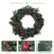 22" Pre-Lit Decorated Real Touch Christmas Wreath | Pinecones & Berries Included | Use Included Lights | Indoor/Outdoor Use | Holiday & Christmas Décor | Perfect for Front Door, Wreaths, & Garlands